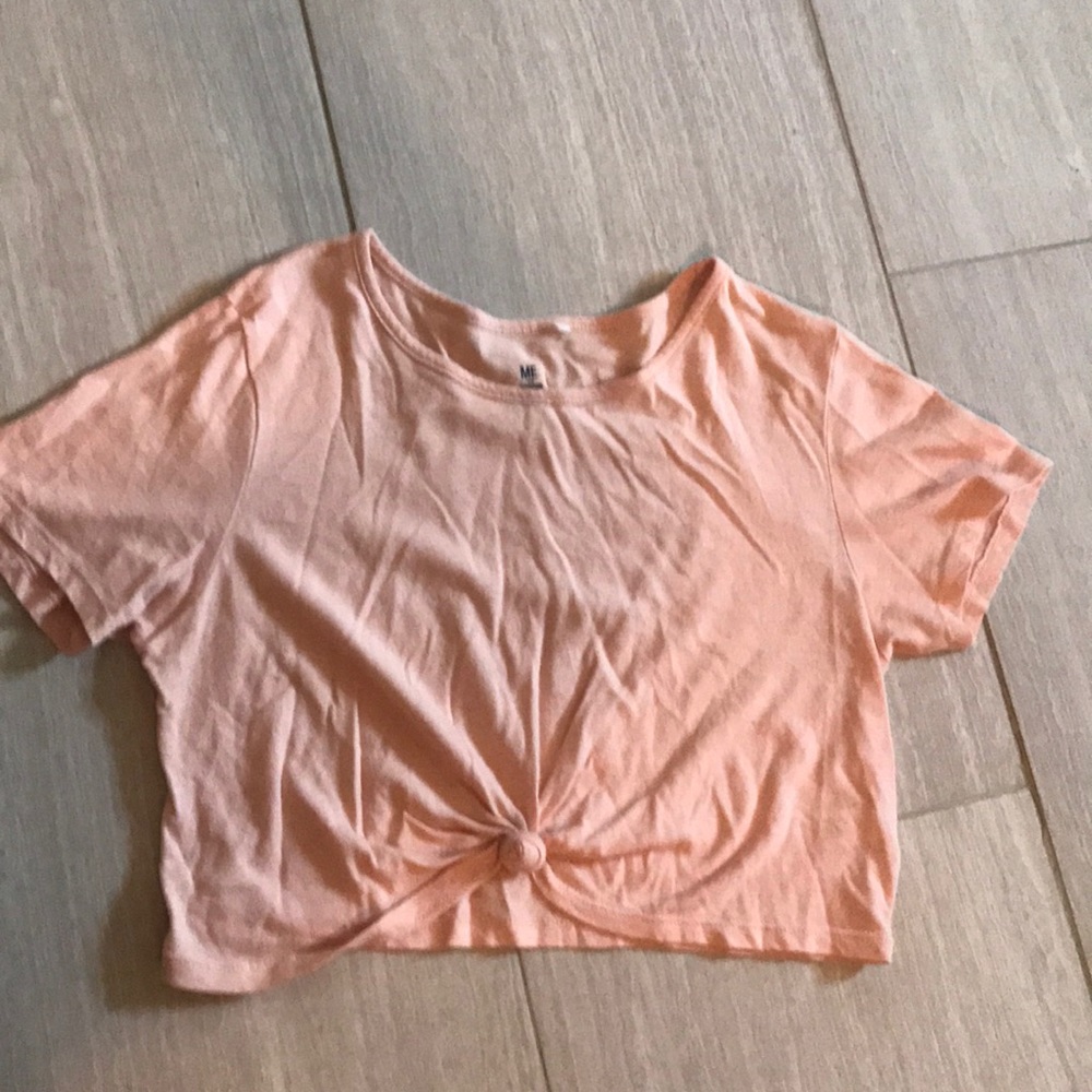 Light pink Me to We cropped t-shirt